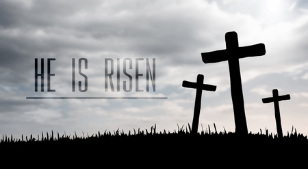 Digitally generated Jesus on the cross vector