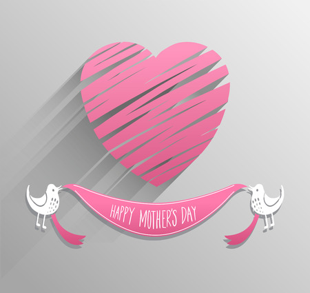 Digitally generated Happy mothers day vectorのイラスト素材