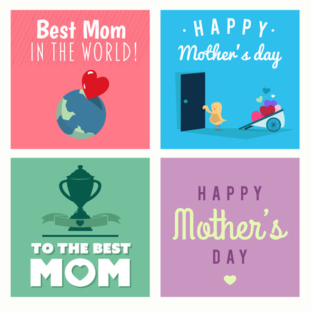Digitally generated Mothers day vectorsのイラスト素材