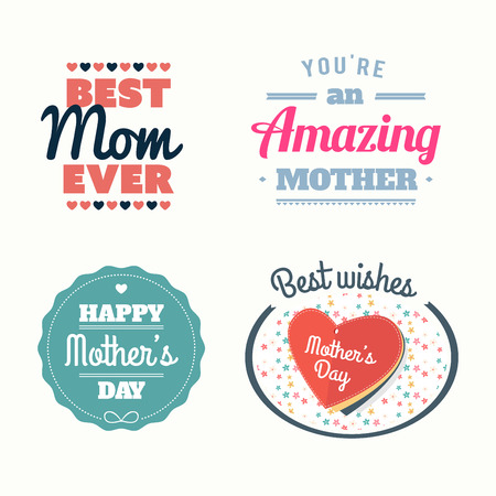 Digitally generated Happy mothers day vectorsのイラスト素材
