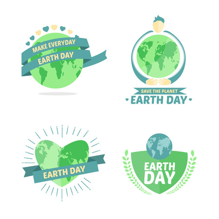 Digitally generated Earth day vectorsのイラスト素材