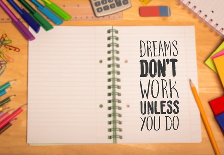 Digitally generated Motivational vector with dream textのイラスト素材