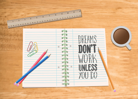 Digitally generated Motivational vector with dream textのイラスト素材