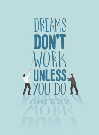 Digitally generated Motivational vector with dream textのイラスト素材