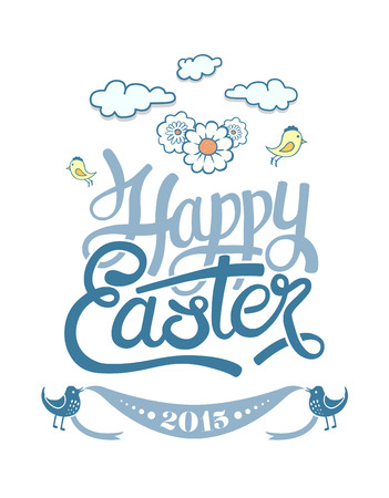 Digitally generated Happy Easter greeting vectorのイラスト素材