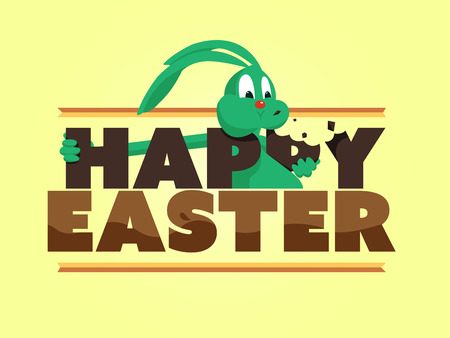 Digitally generated Happy Easter greeting vectorのイラスト素材