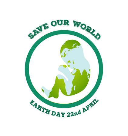Digitally generated Earth day vectorのイラスト素材