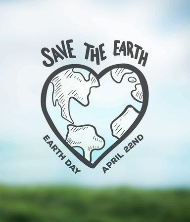 Digitally generated Earth day vectorのイラスト素材
