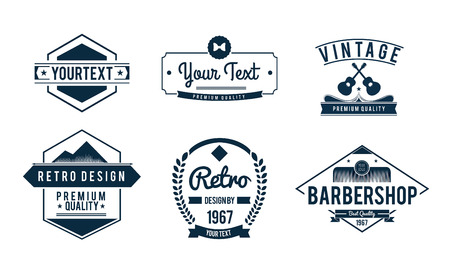 Digitally generated Vintage badge vectorsのイラスト素材