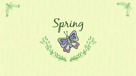 Vector of greeting card with spring textのイラスト素材