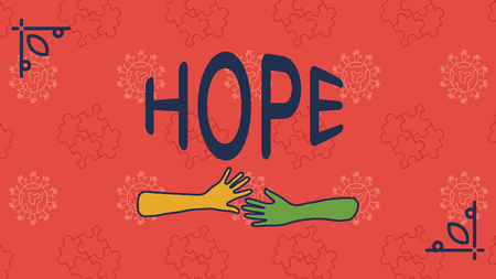 Vector of greeting card with hope textのイラスト素材