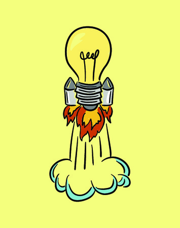 Composite image of rocket idea 3dのイラスト素材