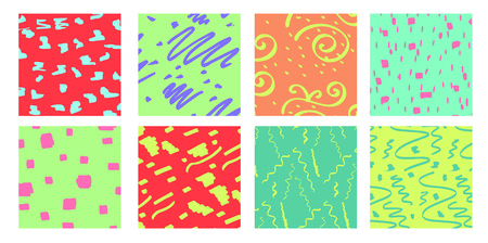 Vector icon set for fabric pattern against white backgroundのイラスト素材