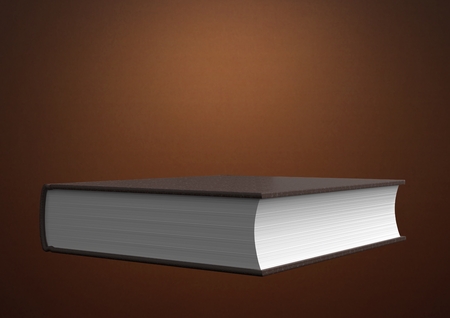 Digital composite of Book against brown backgroundの写真素材
