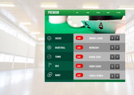Digital composite of Betting App Interface