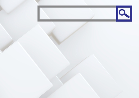 Digital composite of Search Bar with bright geometric shapes background