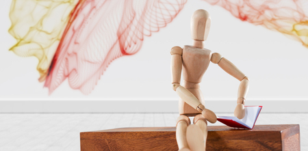 Pink lights against white background against gray flooring and wallの写真素材