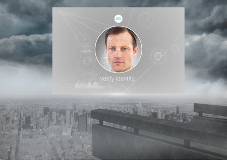 Digital composite of Identity Verify App Interface