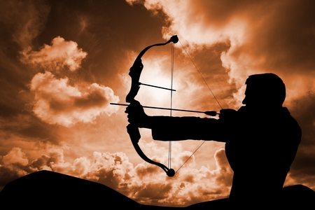 Digital composite of archerの写真素材