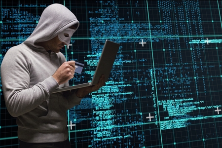 Digital composite of hacker