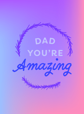 Vector icon set of fathers day greeting cardのイラスト素材