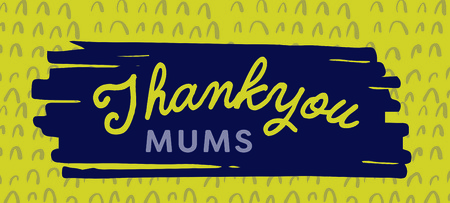 Vector of mothers day card with thank you mums messageのイラスト素材
