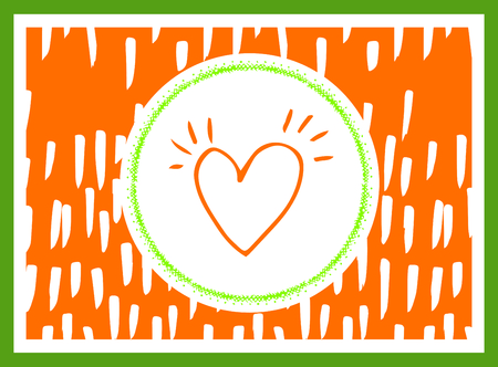 Vector icon of heart design on greeting cardのイラスト素材
