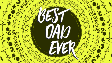 Vector of greeting card with fathers day message against white backgroundのイラスト素材