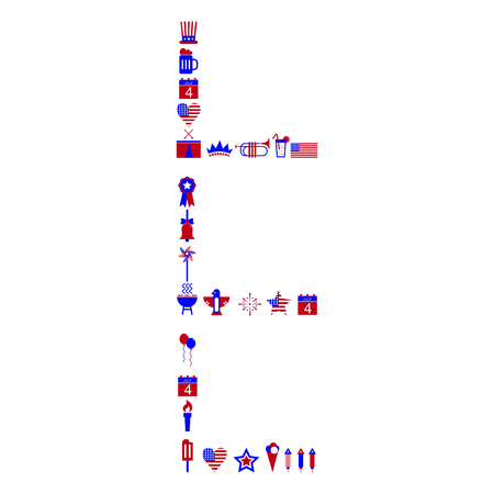 Vector icon for fourth of July against white backgroundのイラスト素材