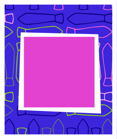 Vector of card with tie design on blue background