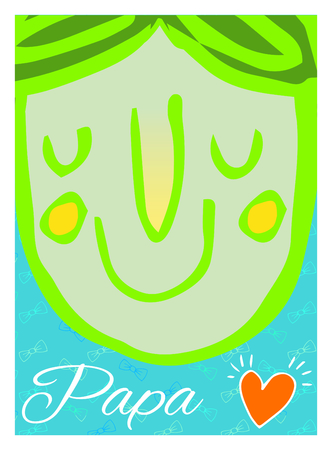 Vector of greeting card with fathers day message against white backgroundのイラスト素材