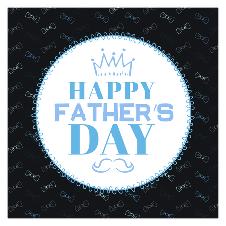 Vector of greeting card with fathers day message against white backgroundのイラスト素材