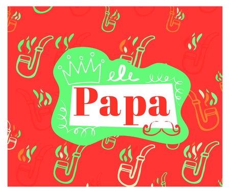 Vector of greeting card with fathers day message against white backgroundのイラスト素材
