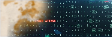 Digital composite of Blurry brown map with blue smart tech transitionの写真素材