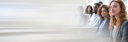 Digital composite of Business people having a meeting with transition effectの写真素材