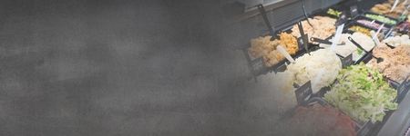 Digital composite of deli counter food transitionの写真素材