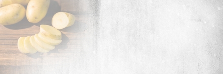 Digital composite of chopped potatoes vegetables transitionの写真素材