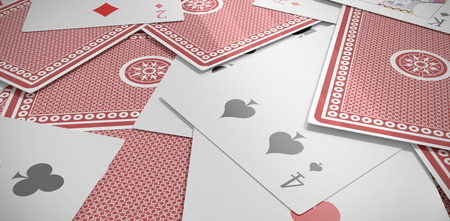 Full frame shot of 3D playing cards