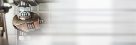 Digital composite of Wrench and pipesの写真素材