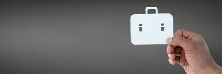 Digital composite of Insurance concept against grey backgroundの写真素材