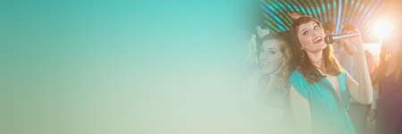 Digital composite of Women having fun celebration party with transitionの写真素材