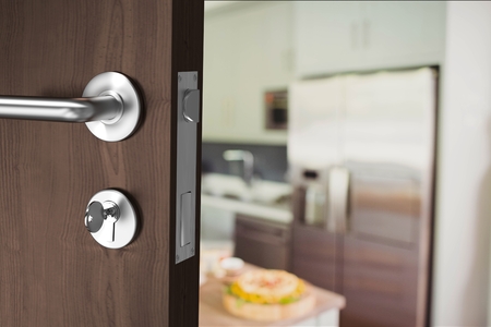 Digital composite of open doorsの写真素材