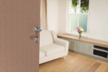 Digital composite of open doorsの写真素材