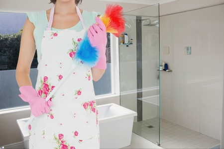 Digital composite of Cleaner at house