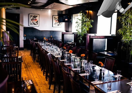 Digital composite of cctv on the ceiling of the restaurantの写真素材