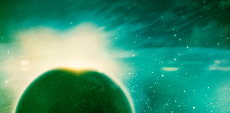 Composite image of globe against digitally generated image of powderの写真素材