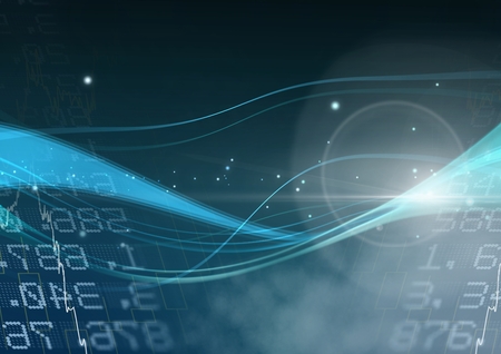 Digital composite of Abstract transition with number figures