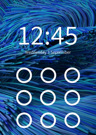 Digital composite of Phone blocked screen interface