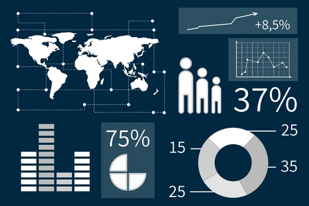 Digital composite of Business interface with graphicsの写真素材