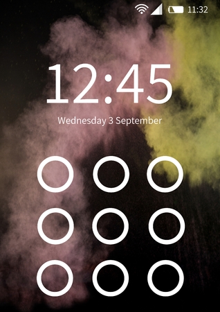 Digital composite of Phone blocked screen interface